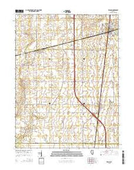 Tolono Illinois Current topographic map, 1:24000 scale, 7.5 X 7.5 Minute, Year 2015