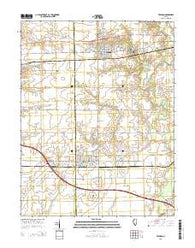 Trenton Illinois Current topographic map, 1:24000 scale, 7.5 X 7.5 Minute, Year 2015