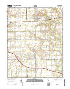 Trenton Illinois Current topographic map, 1:24000 scale, 7.5 X 7.5 Minute, Year 2015