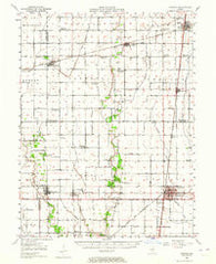 Tuscola Illinois Historical topographic map, 1:62500 scale, 15 X 15 Minute, Year 1950