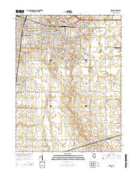 Urbana Illinois Current topographic map, 1:24000 scale, 7.5 X 7.5 Minute, Year 2015