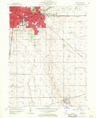 Urbana Illinois Historical topographic map, 1:24000 scale, 7.5 X 7.5 Minute, Year 1957
