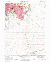 Urbana Illinois Historical topographic map, 1:24000 scale, 7.5 X 7.5 Minute, Year 1970
