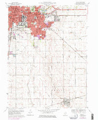 Urbana Illinois Historical topographic map, 1:24000 scale, 7.5 X 7.5 Minute, Year 1970