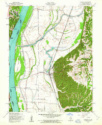 Valmeyer Illinois Historical topographic map, 1:24000 scale, 7.5 X 7.5 Minute, Year 1954