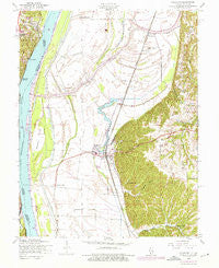 Valmeyer Illinois Historical topographic map, 1:24000 scale, 7.5 X 7.5 Minute, Year 1954