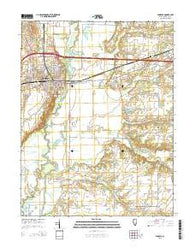 Vandalia Illinois Current topographic map, 1:24000 scale, 7.5 X 7.5 Minute, Year 2015