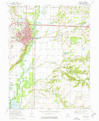 Vandalia Illinois Historical topographic map, 1:24000 scale, 7.5 X 7.5 Minute, Year 1974