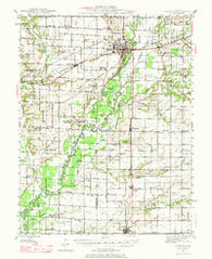 Vandalia Illinois Historical topographic map, 1:62500 scale, 15 X 15 Minute, Year 1945