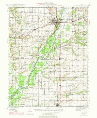 Vandalia Illinois Historical topographic map, 1:62500 scale, 15 X 15 Minute, Year 1945