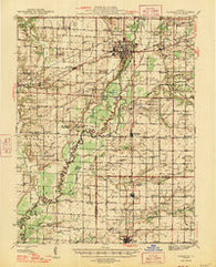 Vandalia Illinois Historical topographic map, 1:62500 scale, 15 X 15 Minute, Year 1947