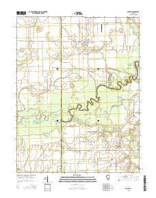Venedy Illinois Current topographic map, 1:24000 scale, 7.5 X 7.5 Minute, Year 2015
