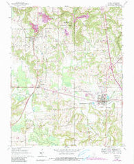 Vienna Illinois Historical topographic map, 1:24000 scale, 7.5 X 7.5 Minute, Year 1966