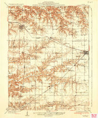 Virginia Illinois Historical topographic map, 1:62500 scale, 15 X 15 Minute, Year 1936