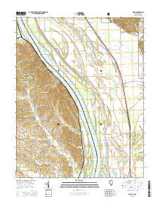 Ware Illinois Current topographic map, 1:24000 scale, 7.5 X 7.5 Minute, Year 2015