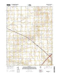 Warrensburg Illinois Current topographic map, 1:24000 scale, 7.5 X 7.5 Minute, Year 2015