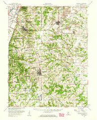 Waterloo Illinois Historical topographic map, 1:62500 scale, 15 X 15 Minute, Year 1955