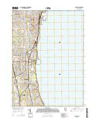 Waukegan Illinois Current topographic map, 1:24000 scale, 7.5 X 7.5 Minute, Year 2015