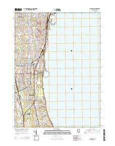 Waukegan Illinois Current topographic map, 1:24000 scale, 7.5 X 7.5 Minute, Year 2015