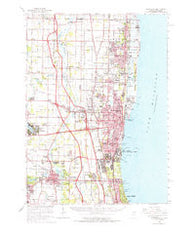 Waukegan Illinois Historical topographic map, 1:62500 scale, 15 X 15 Minute, Year 1960