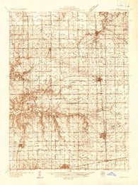 Wenona Illinois Historical topographic map, 1:48000 scale, 15 X 15 Minute, Year 1934