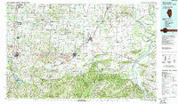 West Frankfort Illinois Historical topographic map, 1:100000 scale, 30 X 60 Minute, Year 1987