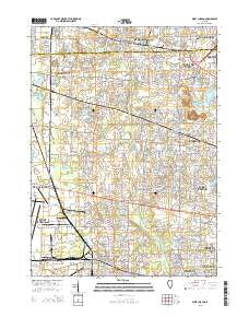 West Chicago Illinois Current topographic map, 1:24000 scale, 7.5 X 7.5 Minute, Year 2015