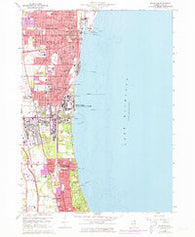 Weukegan Illinois Historical topographic map, 1:24000 scale, 7.5 X 7.5 Minute, Year 1960