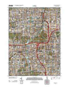 Wheaton Illinois Historical topographic map, 1:24000 scale, 7.5 X 7.5 Minute, Year 2012