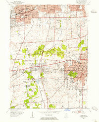 Wheaton Illinois Historical topographic map, 1:24000 scale, 7.5 X 7.5 Minute, Year 1954
