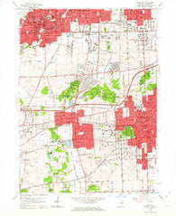 Wheaton Illinois Historical topographic map, 1:24000 scale, 7.5 X 7.5 Minute, Year 1962