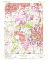 Wheaton Illinois Historical topographic map, 1:24000 scale, 7.5 X 7.5 Minute, Year 1962