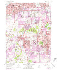 Wheaton Illinois Historical topographic map, 1:24000 scale, 7.5 X 7.5 Minute, Year 1962