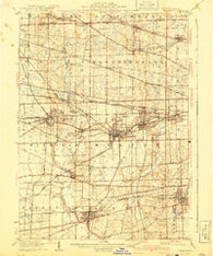 Wheaton Illinois Historical topographic map, 1:62500 scale, 15 X 15 Minute, Year 1908