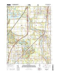 Wilmington Illinois Current topographic map, 1:24000 scale, 7.5 X 7.5 Minute, Year 2015
