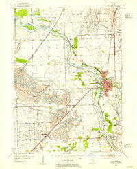 Wilmington Illinois Historical topographic map, 1:24000 scale, 7.5 X 7.5 Minute, Year 1954