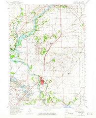 Wilmington Illinois Historical topographic map, 1:62500 scale, 15 X 15 Minute, Year 1954