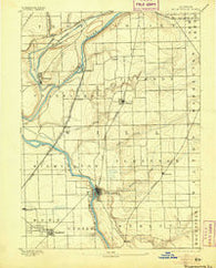 Wilmington Illinois Historical topographic map, 1:62500 scale, 15 X 15 Minute, Year 1892