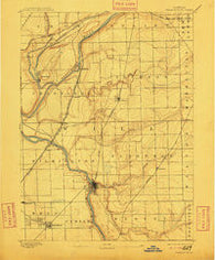 Wilmington Illinois Historical topographic map, 1:62500 scale, 15 X 15 Minute, Year 1892