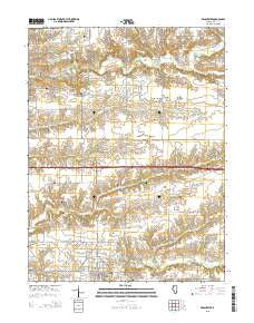 Winchester Illinois Current topographic map, 1:24000 scale, 7.5 X 7.5 Minute, Year 2015