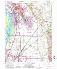 Wood River Illinois Historical topographic map, 1:24000 scale, 7.5 X 7.5 Minute, Year 1955