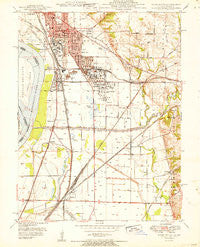 Wood River Illinois Historical topographic map, 1:24000 scale, 7.5 X 7.5 Minute, Year 1951