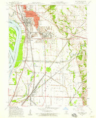 Wood River Illinois Historical topographic map, 1:24000 scale, 7.5 X 7.5 Minute, Year 1955
