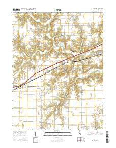 Woodbury Illinois Current topographic map, 1:24000 scale, 7.5 X 7.5 Minute, Year 2015