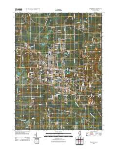 Woodstock Illinois Historical topographic map, 1:24000 scale, 7.5 X 7.5 Minute, Year 2012