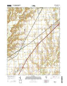Worden Illinois Current topographic map, 1:24000 scale, 7.5 X 7.5 Minute, Year 2015