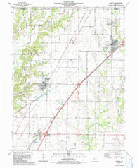 Worden Illinois Historical topographic map, 1:24000 scale, 7.5 X 7.5 Minute, Year 1991