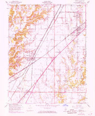 Worden Illinois Historical topographic map, 1:24000 scale, 7.5 X 7.5 Minute, Year 1954