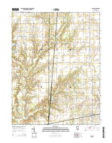 Xenia Illinois Current topographic map, 1:24000 scale, 7.5 X 7.5 Minute, Year 2015