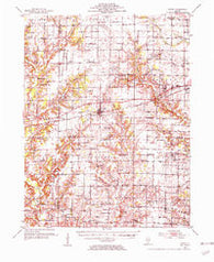 Xenia Illinois Historical topographic map, 1:62500 scale, 15 X 15 Minute, Year 1952